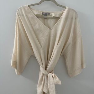 SOLD: ASOS Cream Cotton Top with Belt